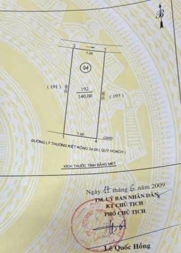 Sốc! Lô đất vàng mặt tiền đường Lý Thường Kiệt, kinh doanh sinh lời ngay
