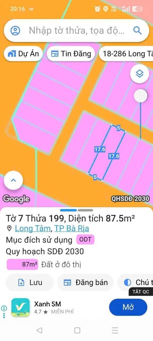 Bán lô đất tại khu Barimex Long Tâm, đường Nguyễn Quyền sầm uất, 87m2, giá chỉ 1,89 tỷ