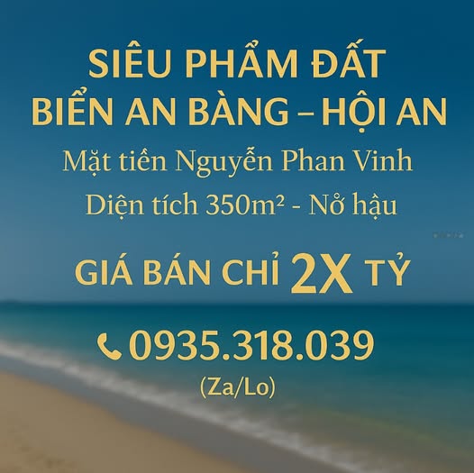 Đất biển An Bàng nở hậu, phong thủy vượng, lời ngay khi mua