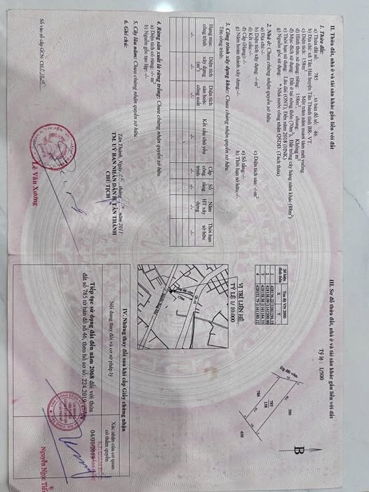 Bán đất 158m2 có 70m2 thổ cư tại Tân Hải, Phú Mỹ, Bà Rịa - Vũng Tàu