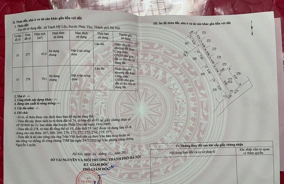 Tọa lạc tại mảnh đất Phúc Thọ, Hà Nội, lô góc vuông vắn như tranh vẽ đang chờ đón chủ nhân mới