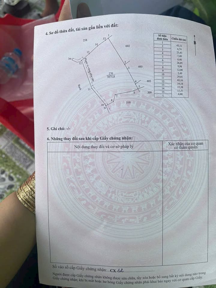 Bán đất 3875,8m2 tại Thuận Mỹ, Châu Thành, Long An, Giá 1,17 tỷ