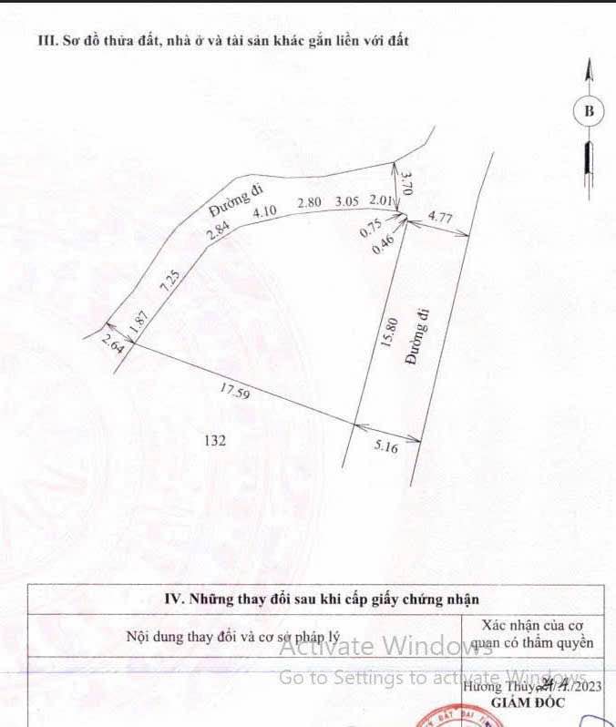 Đất 2 mặt tiền, view hồ Thủy Lợi, cách mặt tiền đường Trưng Nữ Vương 20m