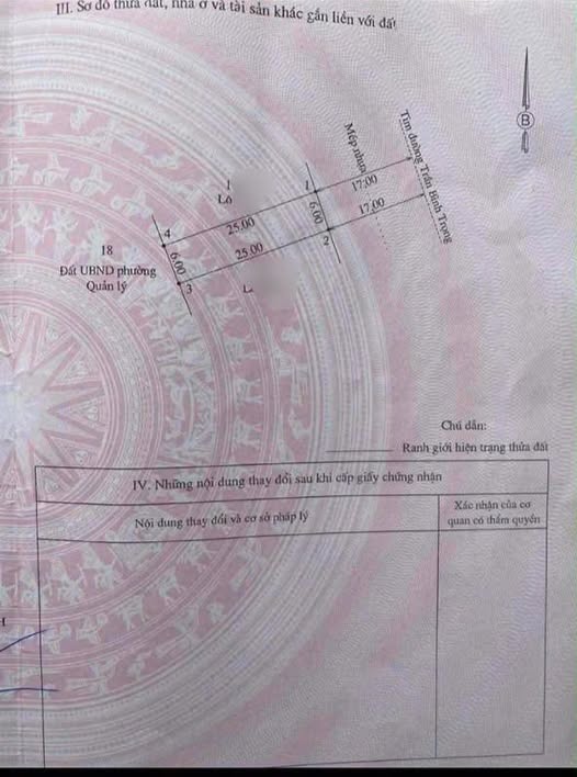 Bán đất mặt tiền Trần Bình Trọng, diện tích 6x25m, hướng Đông Bắc, giá 1.4 tỷ