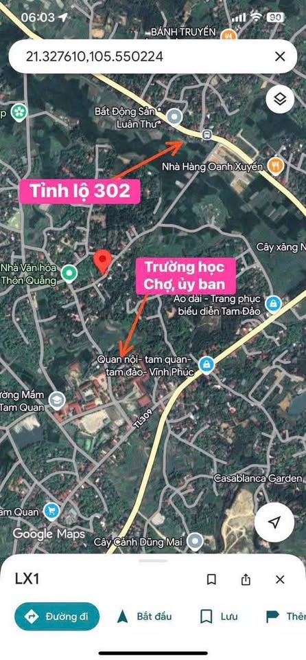 Bán đất nền 120m2 mặt tiền rộng, đường ô tô tránh nhau tại Tam Đảo, Vĩnh Phúc