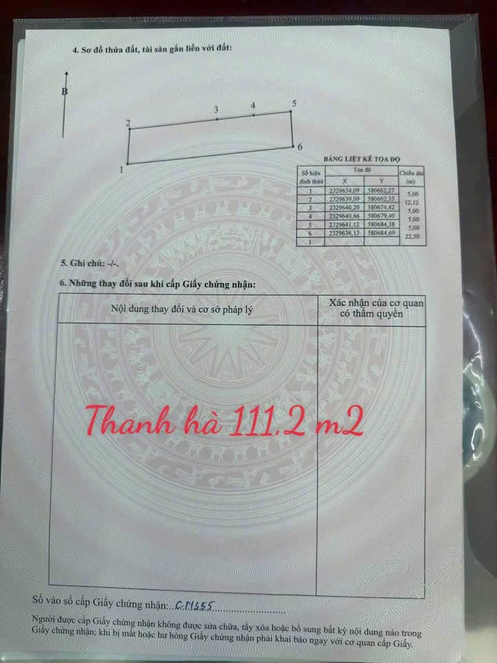 Bán lô đất mặt tiền đường trục ngõ, Thanh Hà, Bắc Ninh