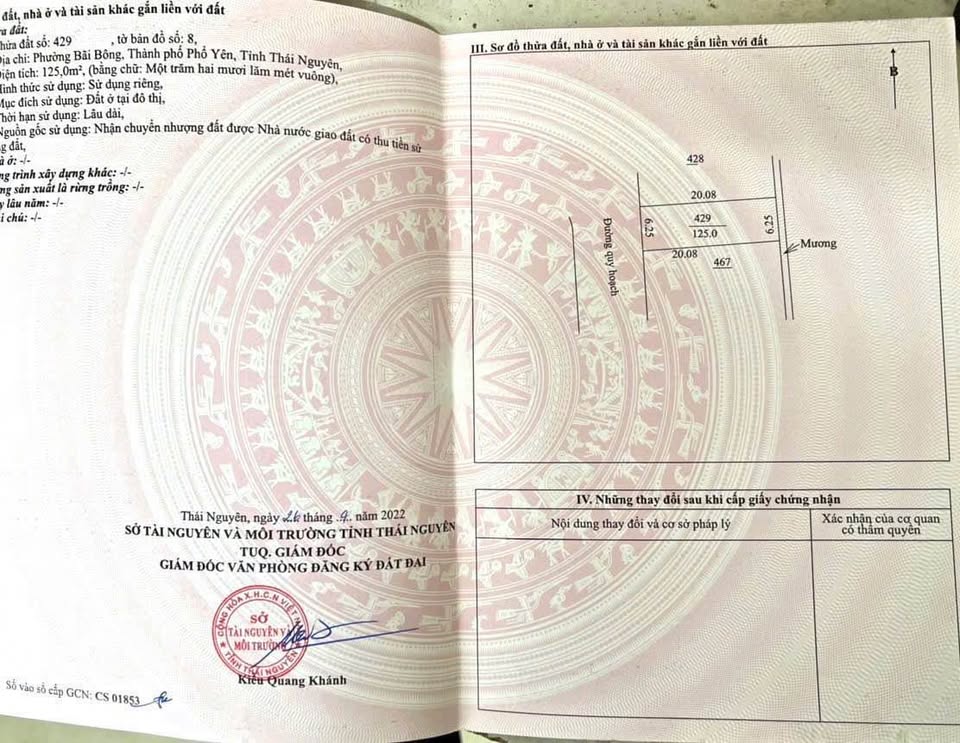 Đất tái định cư cạnh Samsung, Phổ Yên, cơ hội vàng sở hữu 150m2 mặt tiền rộng