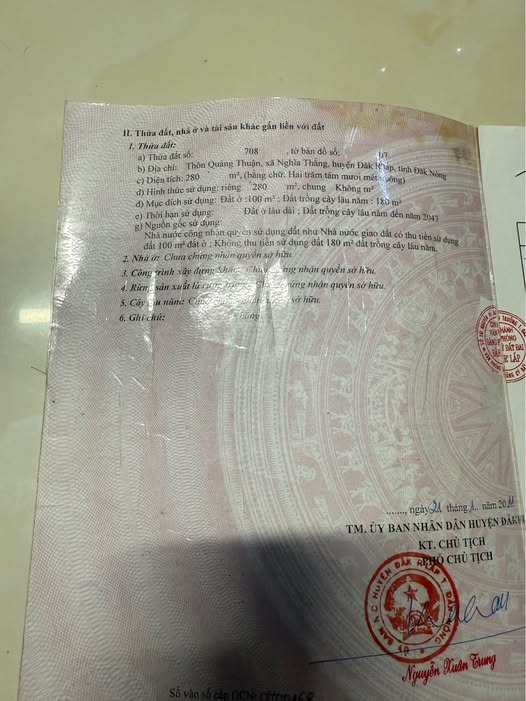 Bán nhà mặt tiền chợ Nghĩa Thắng, kinh doanh sầm uất, diện tích rộng rãi