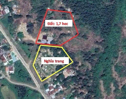 Cần bán đất RSX diện tích 1.7ha (17310m2) tại Đồng Din, thị trấn Phú Hòa, Phú Yên