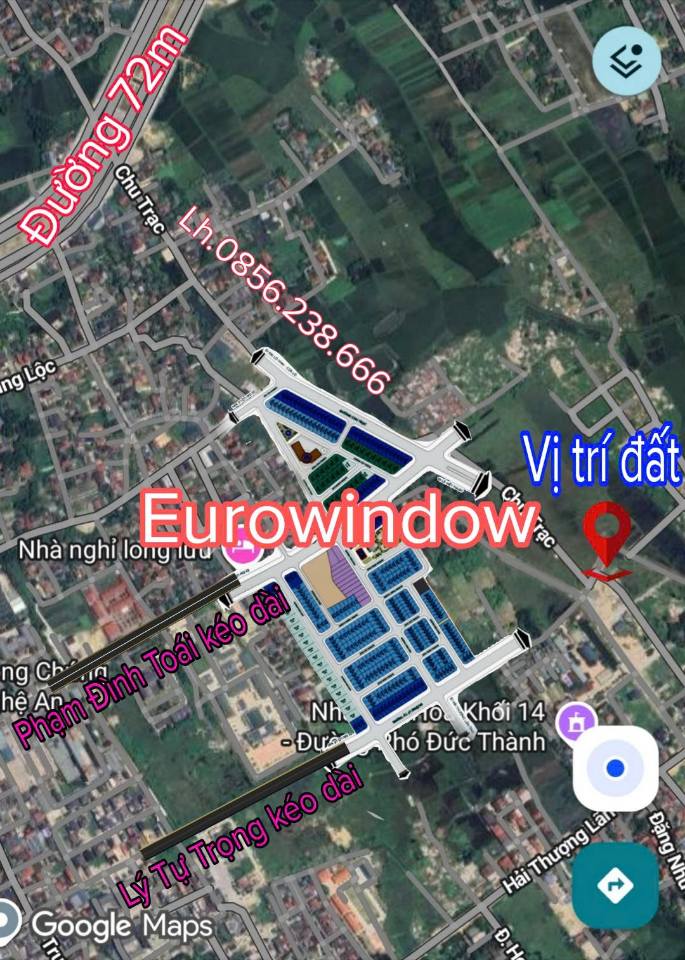 Bán đất đấu giá 80m2, hướng Tây Bắc, gần Dự án Eurowindow, thành phố Vinh