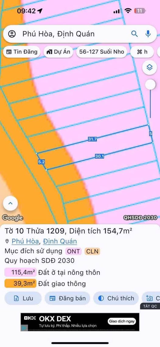 Nền thổ cư Phú Hòa, Định Quán: An cư lạc nghiệp, giá tốt