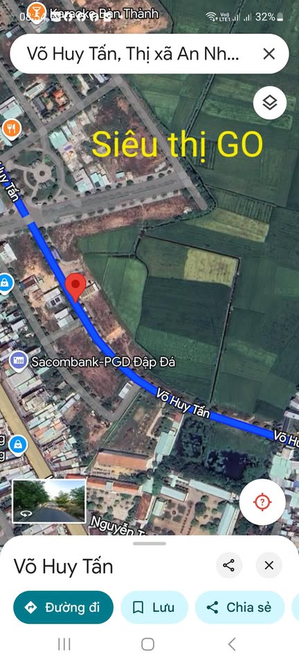 Bán đất mặt tiền 8m đường Võ Huy Tấn, phường An Nhơn, Gia Lai - Gần siêu thị GO