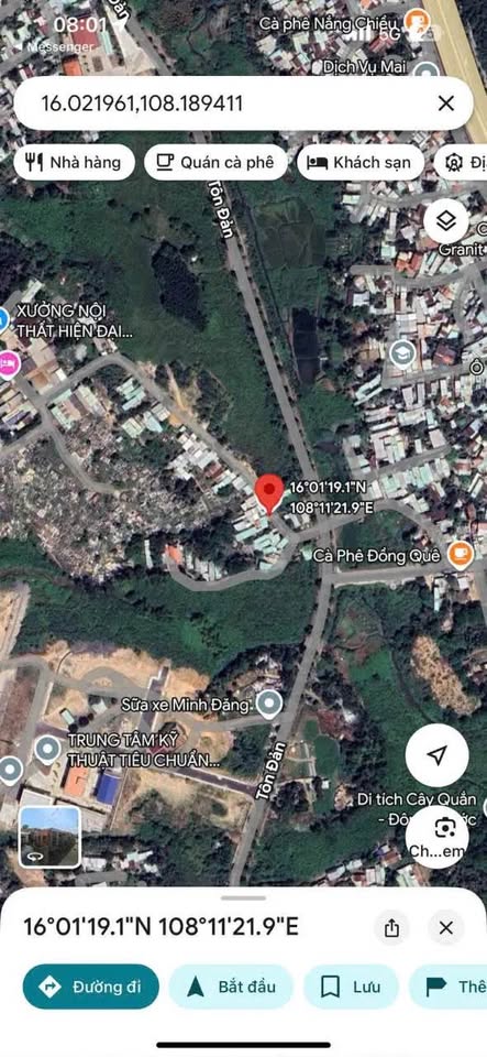 Đất kiệt ô tô Tôn Đản, Đà Nẵng - vuông vức, không lỗi phong thủy