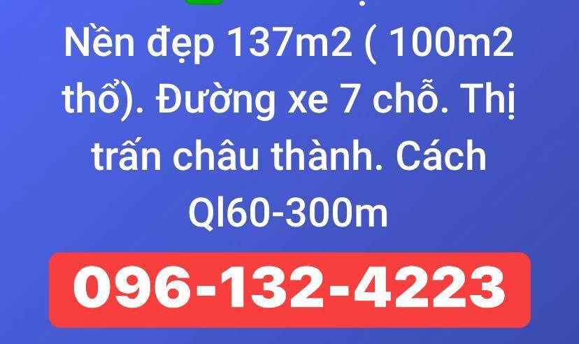 Đất nền thị trấn Châu Thành, Bến Tre, cơ hội đầu tư sinh lời hấp dẫn