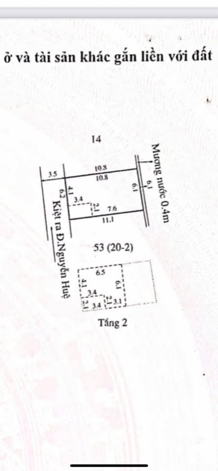 Nhà 2 tầng kiệt Nguyễn Huệ, Huế - Sổ hồng hoàn công, giá tốt 3.1 tỷ