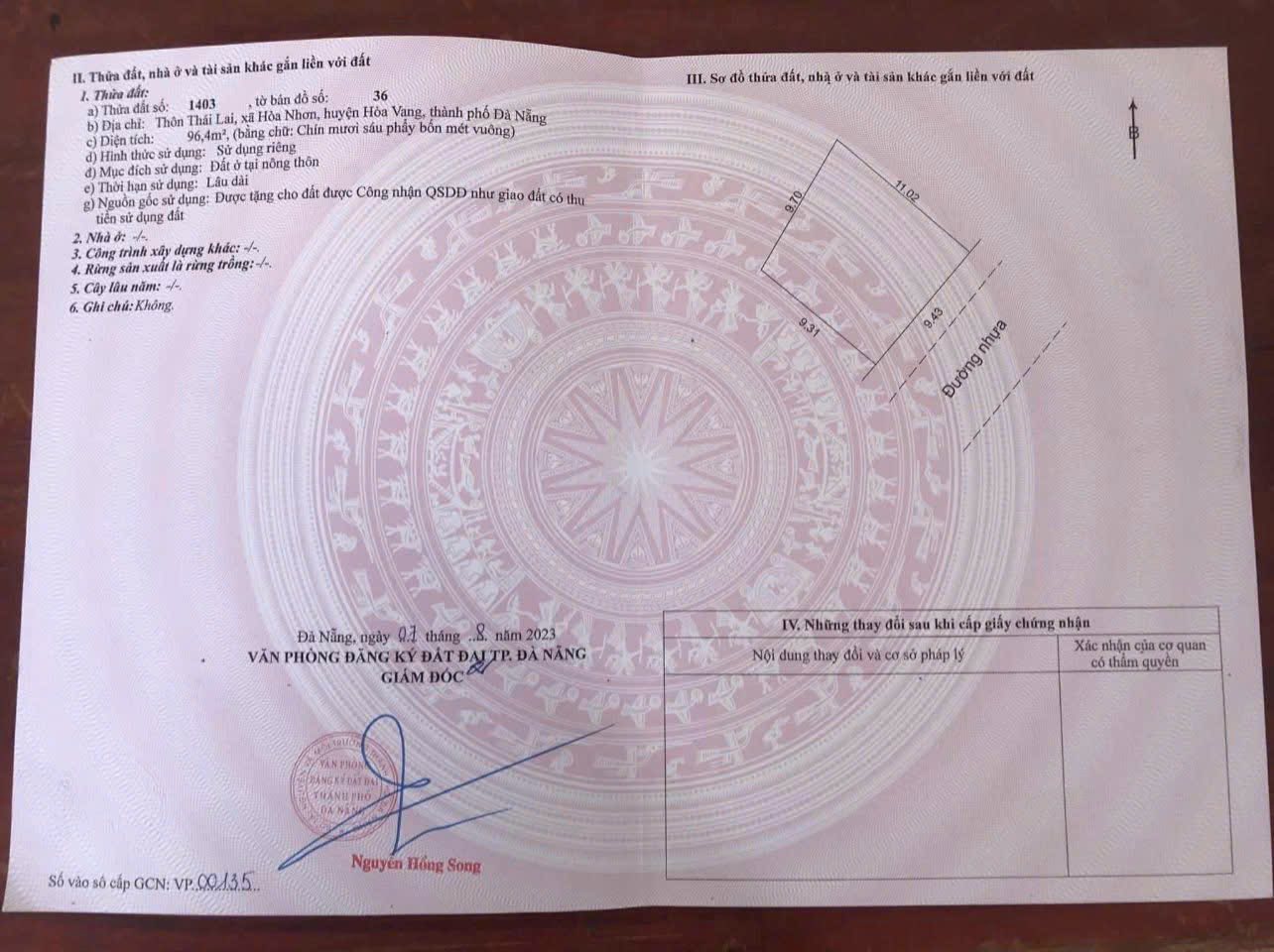 Bán đất nền Thái Lai, Hoài Nhơn, đường nhựa 7.5m, sổ sẵn, giá tốt