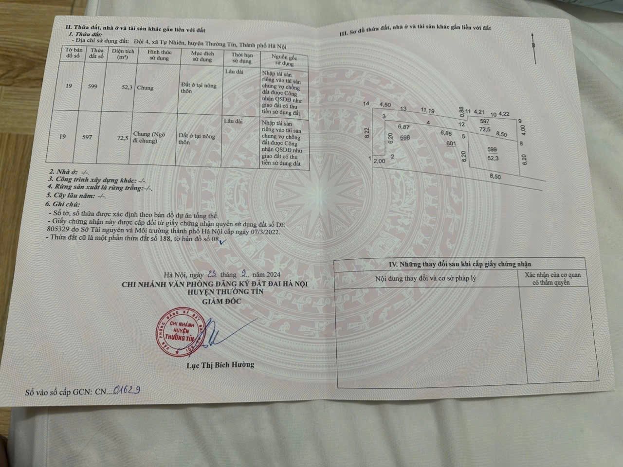 Lô góc ba mặt tiền tự nhiên, Thường Tín hơn 1 tỷ vẫy gọi