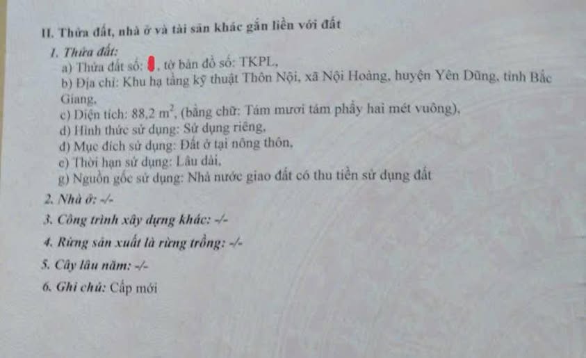 Bắc Giang, đất vàng ngay chợ Nội Hoàng, mặt tiền 5m, giá rẻ bất ngờ