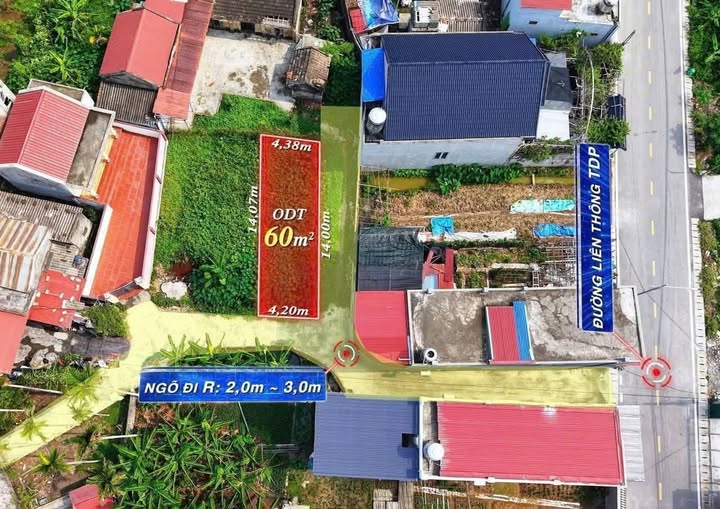 Bán gấp lô góc 60m2 mặt tiền 4.2m tại Thủy Nguyên - Giá tốt