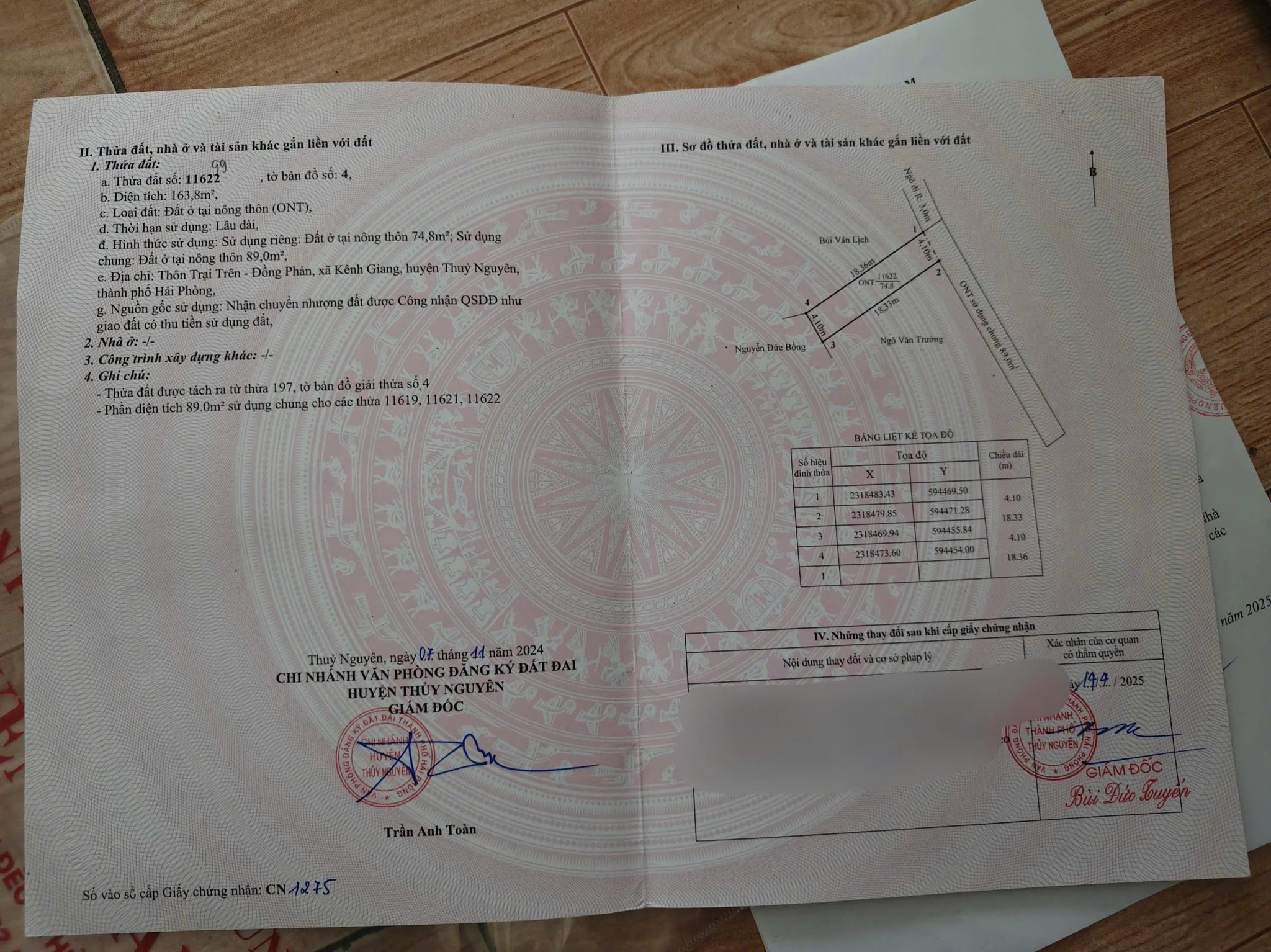 Bất động sản trung tâm Kênh Giang 74m2, ô tô đỗ cửa, giá tốt