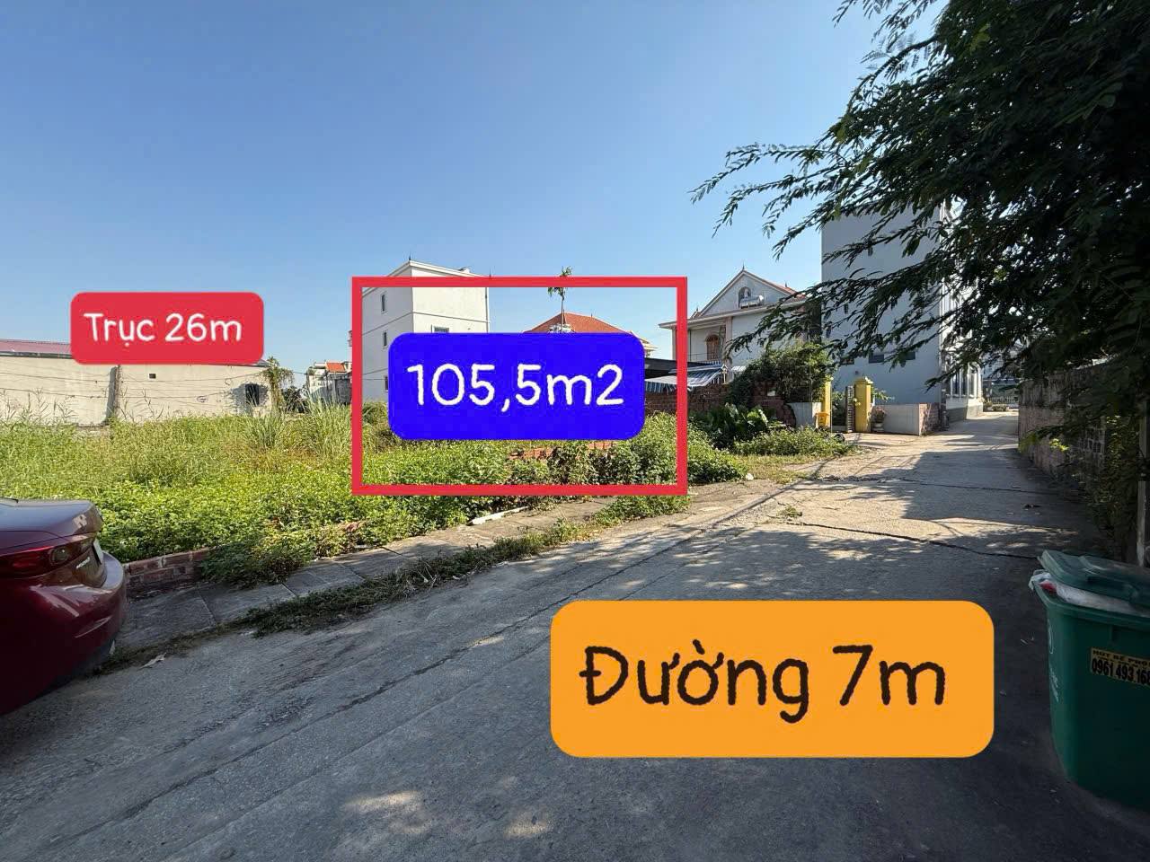 Mảnh đất vàng 105.5m2 tại Thủy Nguyên lộ mặt tiền 7m, sát trung tâm hành chính, giá hời