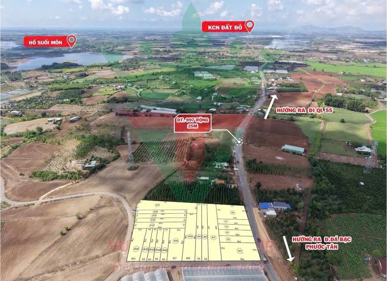 Bán đất nền Suối Rao, Châu Đức, 6.631m2, cơ cấu 21 thửa đất riêng biệt, sổ riêng từng thửa