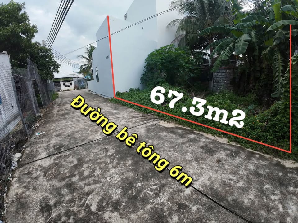 Bán đất 67.3m2 mặt tiền 9.6m hướng Đông Nam tại phường Tây Nha Trang, giá 1,68 tỷ