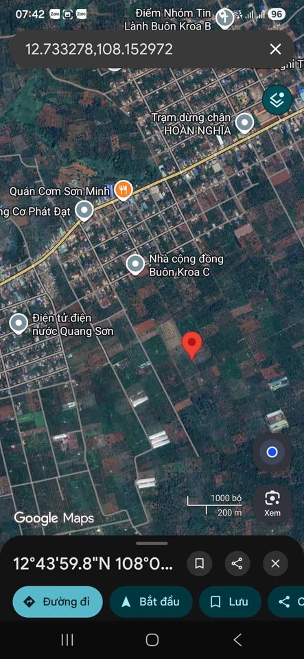 Đất vàng Cuôr Đăng 10x50m, sầu riêng trĩu quả, dòng tiền 10 triệu/năm