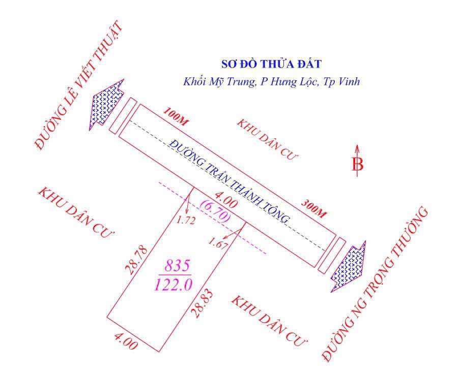Mảnh đất vàng tọa lạc trên con đường Trần Thánh Tông sầm uất