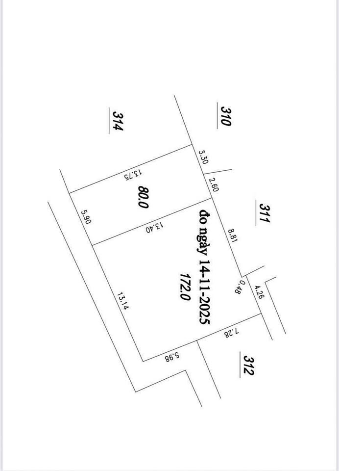 Đất nền sổ đỏ 80m2, mặt tiền 5,9m tại Thường Tín, Hà Nội
