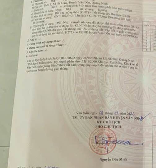 Bán đất mặt tiền 8m đường 334 Vân Đồn, Cẩm Phả - Gần sân golf, sân bay