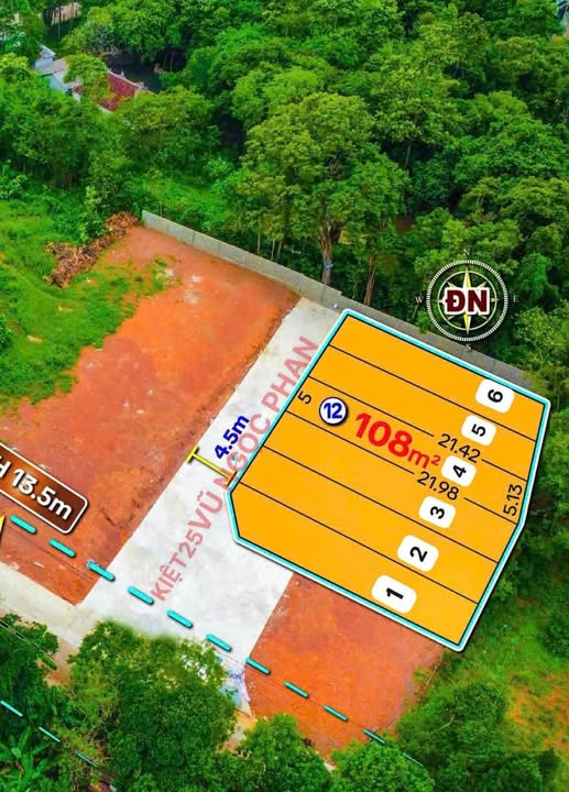 Bán đất kiệt 5m đường Vũ Ngọc Phan, diện tích 110m2, hướng Đông Bắc và Tây Nam