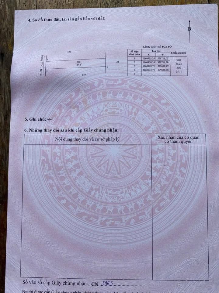 Đất thổ cư 5m x 35m siêu đẹp, đường thông thoáng, sổ hồng sẵn sàng