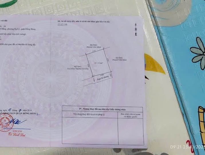 Bán nhà 1.5 tầng, 18m2, ngõ 43 Bạch Đằng, Hải An, Hải Phòng