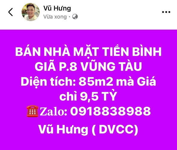 Nhà mặt tiền Bình Giã, Phường 8, Vũng Tàu - 85m2, giá 9.5 tỷ