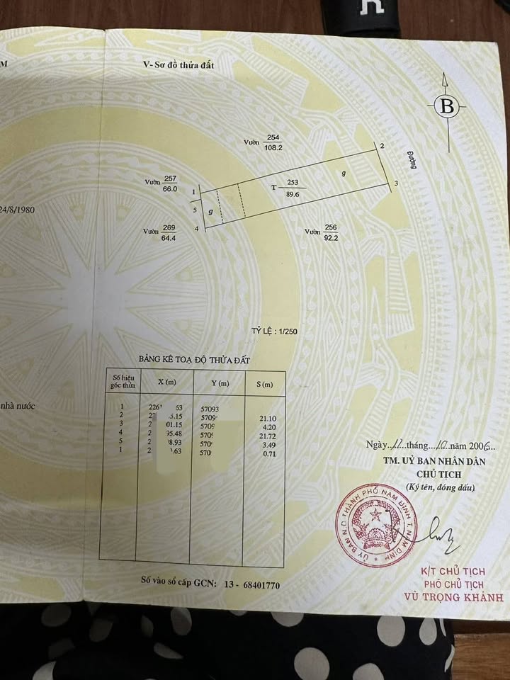 Bán mảnh đất vuông vắn tại ngõ Ngô Tất Tố, Nam Định