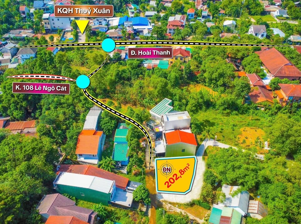 Bán đất 202.8m2 kiệt ô tô đường Hoài Thanh, Phường Thuỷ Xuân, Thừa Thiên Huế