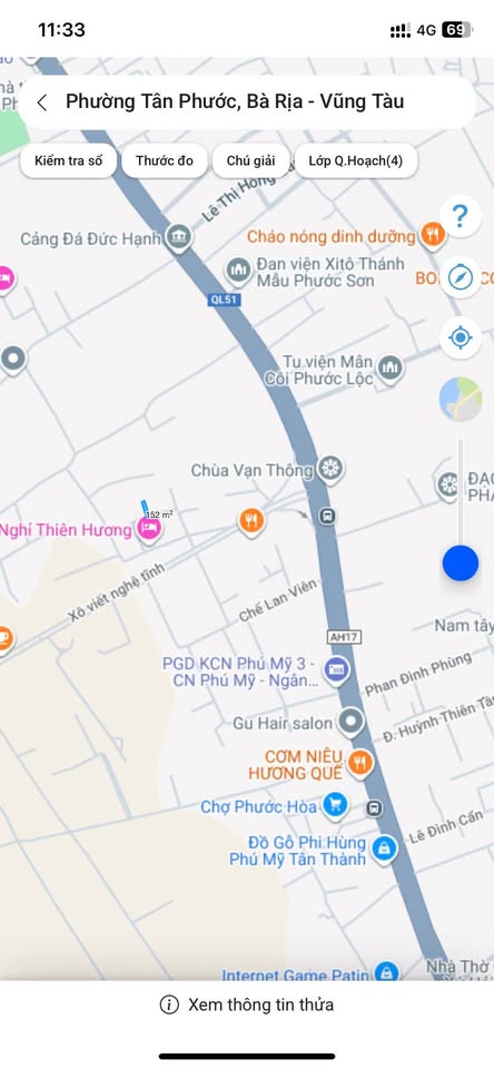 Lô đất siêu đẹp tại Phước Hòa, Thị xã Phú Mỹ, Tỉnh Bà Rịa - Vũng Tàu đang chờ chủ mới