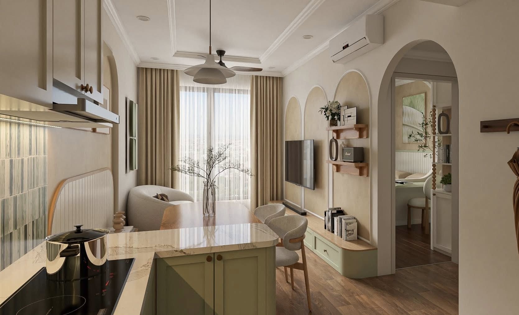 Căn hộ 2 phòng ngủ full nội thất tại Lexington Residence, Quận 2 - giá tốt