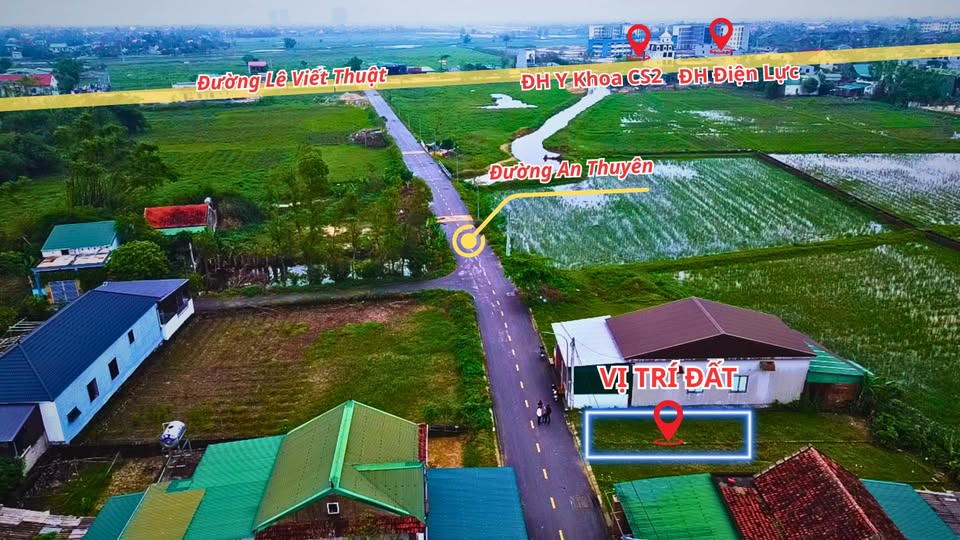 Đất mặt đường An Thuyên, Nghi Đức, 98,6m2, đường 8m, cơ hội đầu tư không thể bỏ lỡ