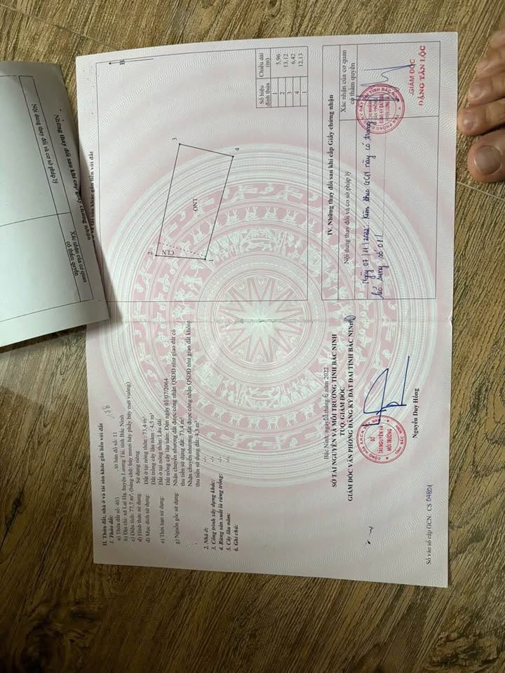 Đất nền Văn Phạm, Bắc Ninh 77m2, mặt tiền 6m, sổ hồng sẵn sàng