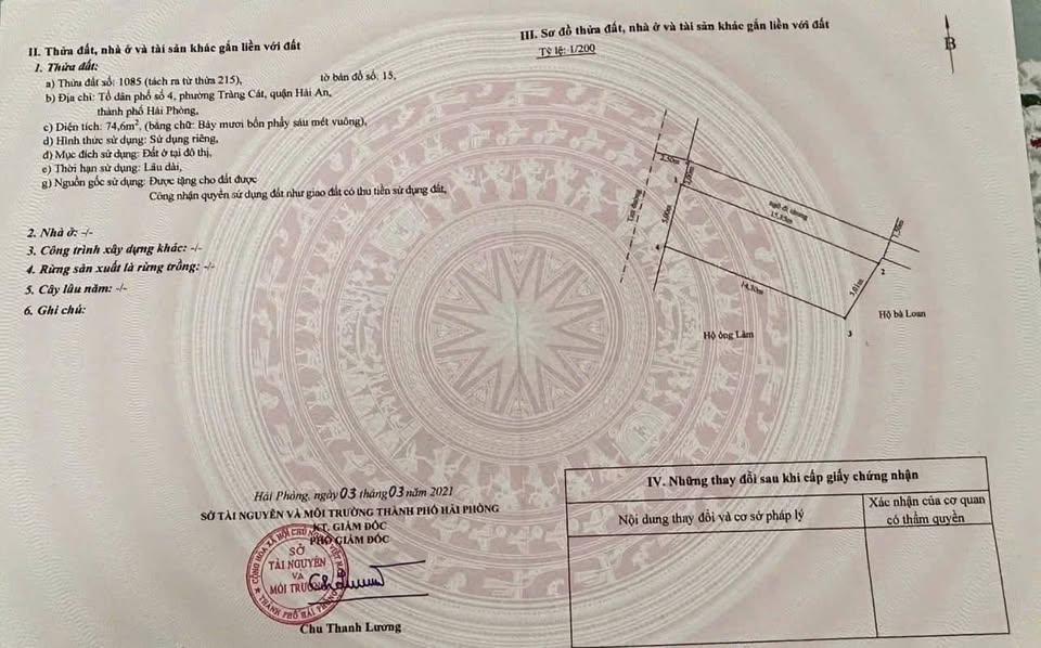 Bán lô góc Tràng Cát, diện tích đẹp, hai ô tô tránh nhau, giá hời