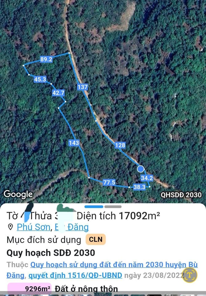 Đất vàng Phú Sơn 1.7 hécta mặt tiền, giá hời 1.7 tỷ