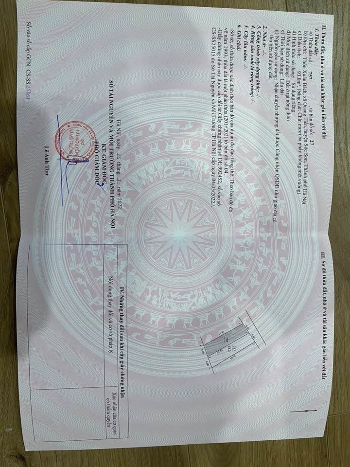 Cần bán nhanh lô đất thổ cư 93m2 tại Huyện Sóc Sơn, Thành phố Hà Nội