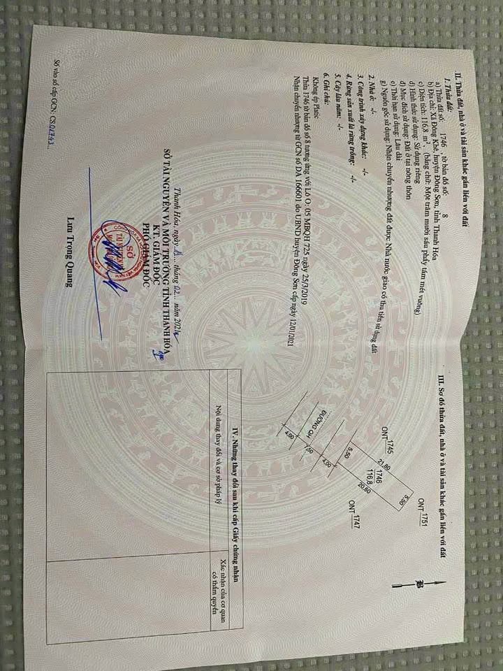 Đất vàng Đông Khê 116,8m2, mặt tiền 5,5m, hướng Đông Bắc, sắm ngay kẻo lỡ