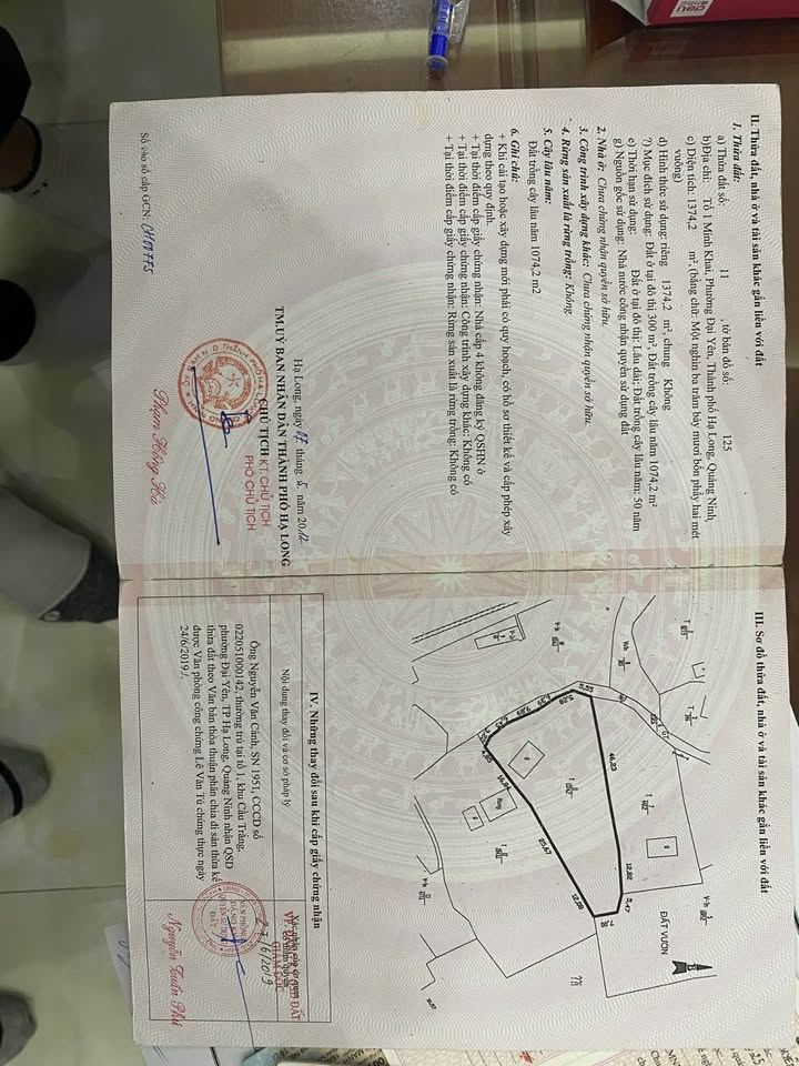 Đất xịn Hạ Long, 1374m2, giá 12 triệu/m2 - Đầu tư là thắng