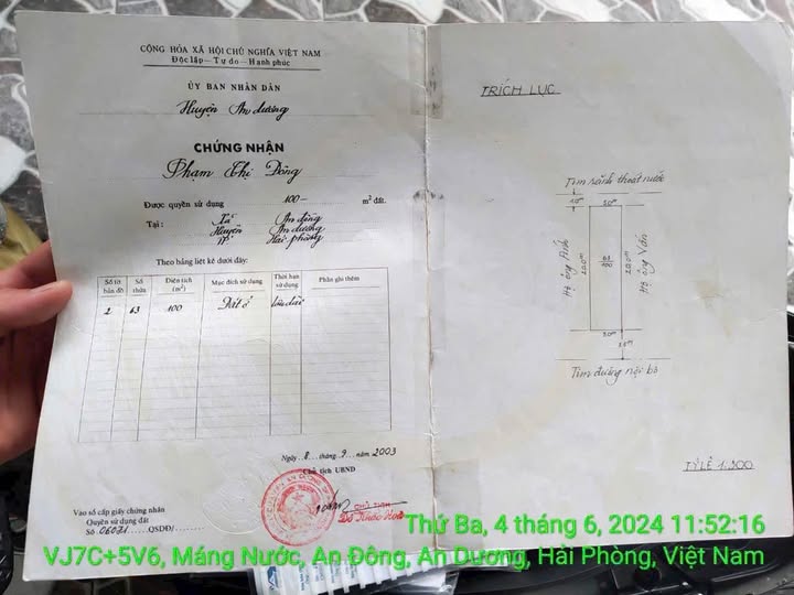 Đất vàng Vân Tra, 100m2, mặt tiền 5m, giá 1,5 tỷ, ô tô đỗ cửa