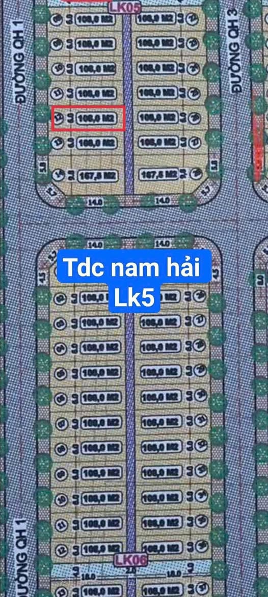Mảnh đất vuông vắn, hướng Tây Bắc tại khu tái định cư Nam Hải, cơ hội đầu tư sinh lời