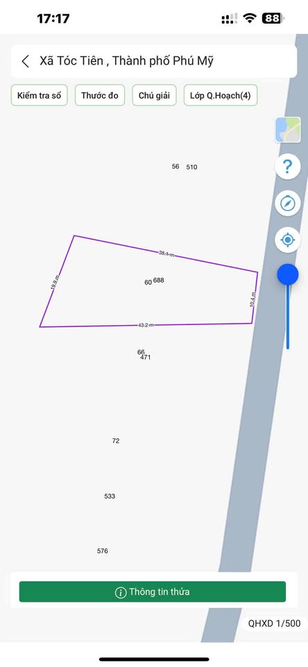 Bán đất vàng 600m2 cực đẹp gần quốc lộ 51, Phú Mỹ, cơ hội đầu tư sinh lời