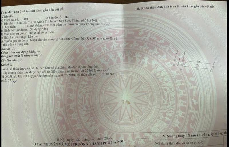 Đất nền Lập Trí, Sóc Sơn, vị trí vàng, kinh doanh thịnh vượng